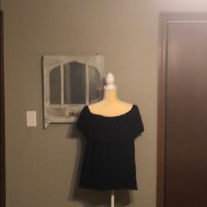 EUC Lane Bryant 18w black off the shoulder shirt